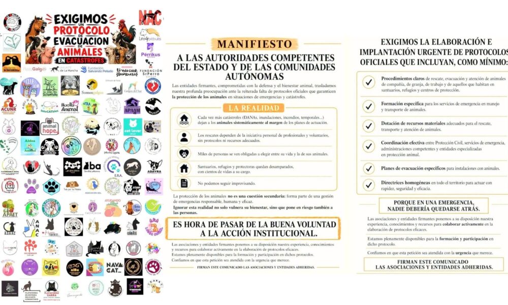 Rescate de animales en emergencias en España y Portugal